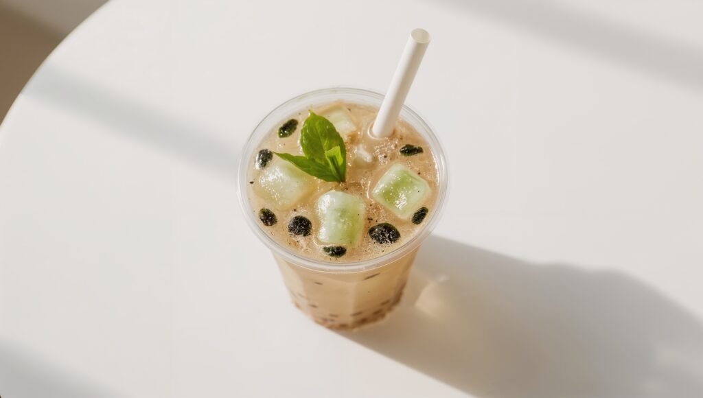 Healthy bubble tea options with lighter toppings, less sugar, and smaller cup sizes