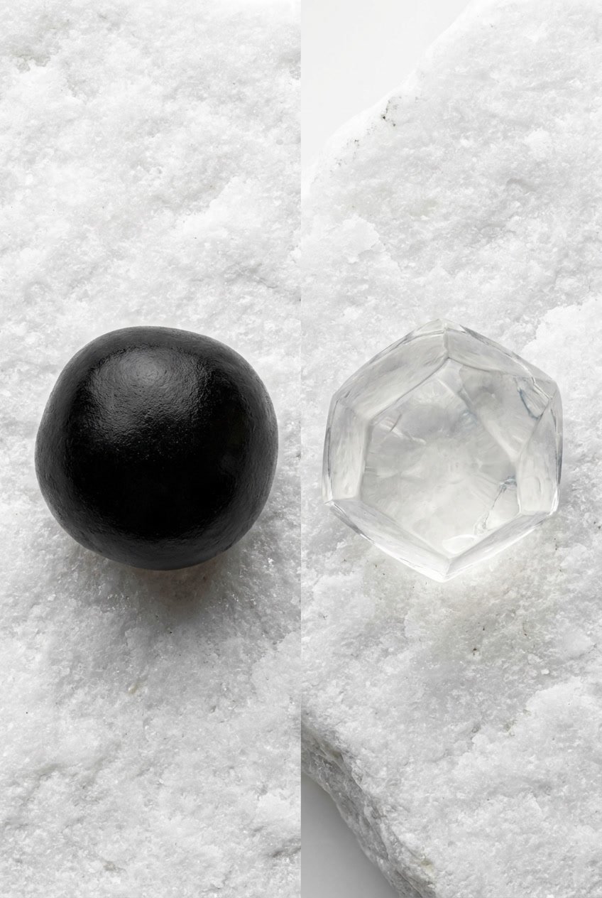 Side-by-side comparison of crystal boba vs. tapioca showing the texture difference.