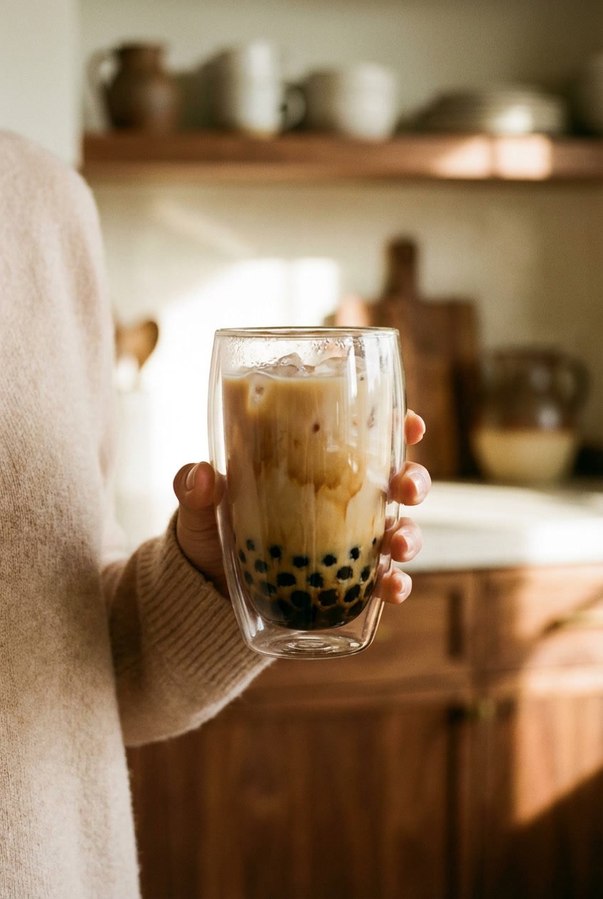 Macro comparison of a useless thin straw versus a wide 12mm boba straw with a pearl inside.