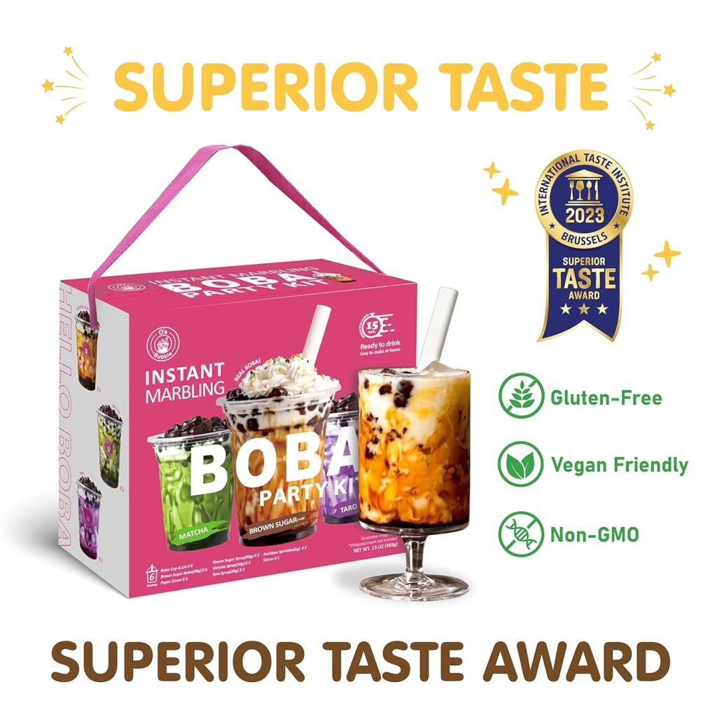 O’s Bubble Boba Tea Kit – fun all-in-one boba gift set for kids and bubble tea lovers.