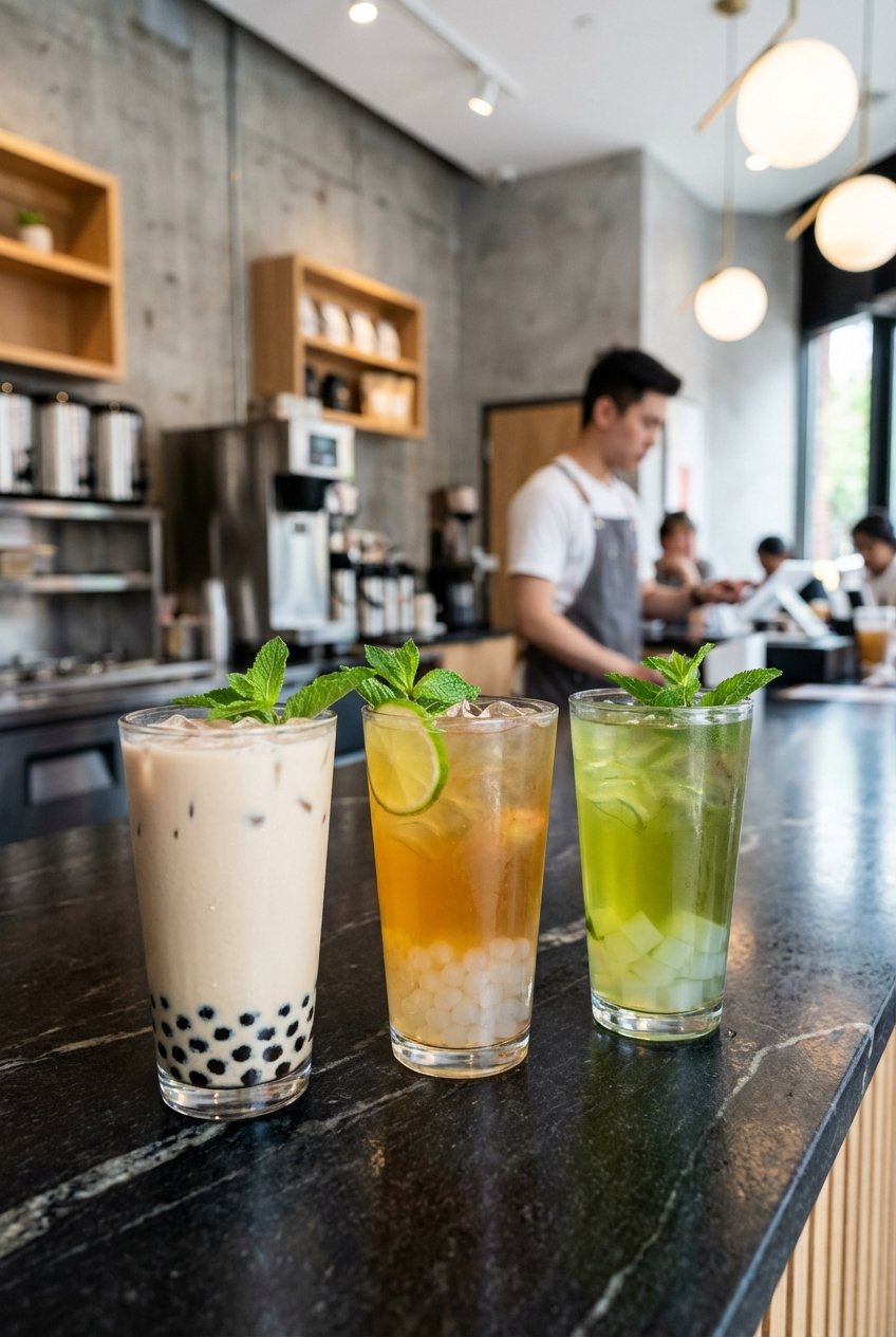 how to order bubble tea at a modern bubble tea shop