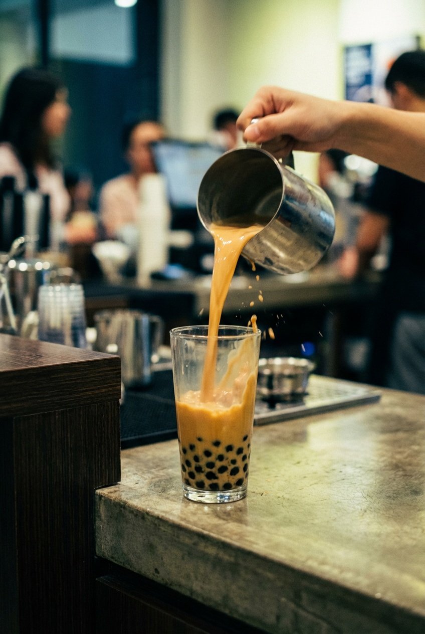 how to order bubble tea at a bubble tea shop counter