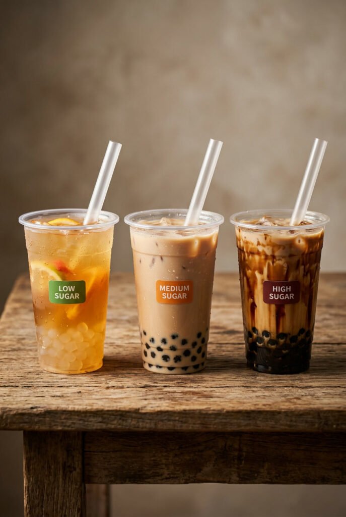 bubble tea sugar levels calories