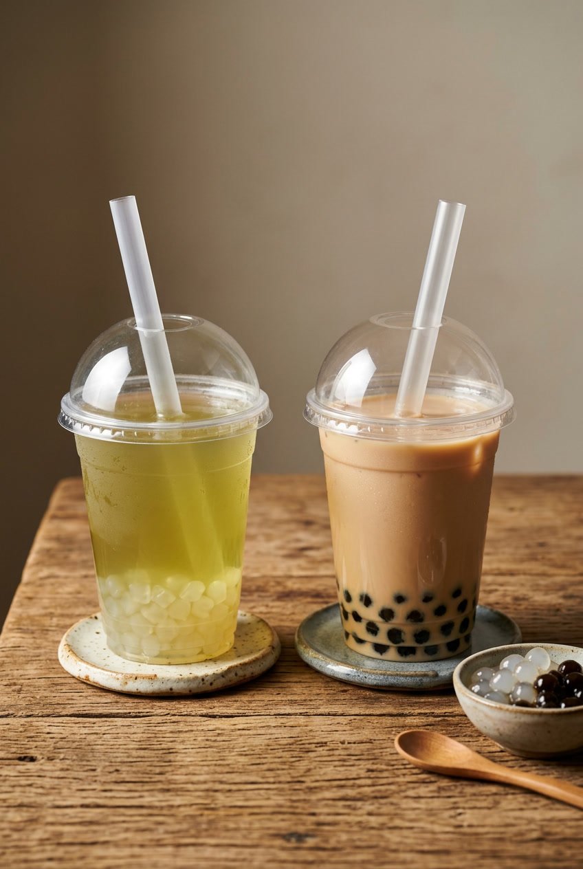 bubble tea under 200 calories crystal boba vs tapioca pearls