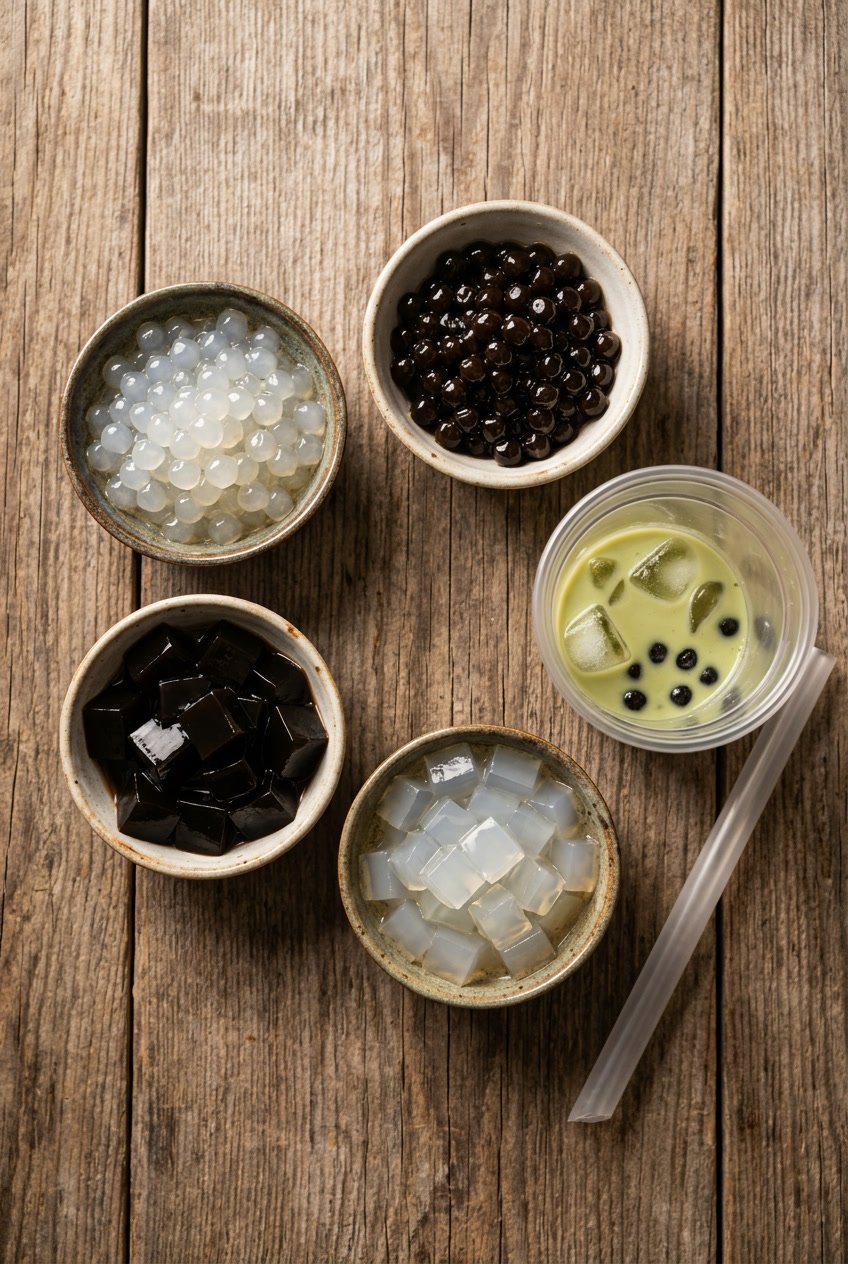 bubble tea under 200 calories toppings