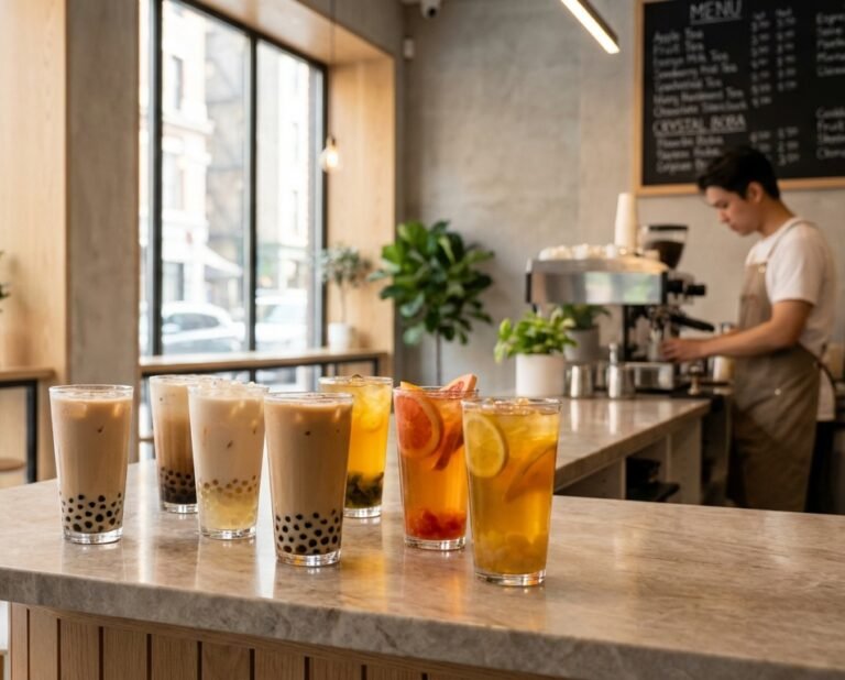 how to order bubble tea in a modern bubble tea shop